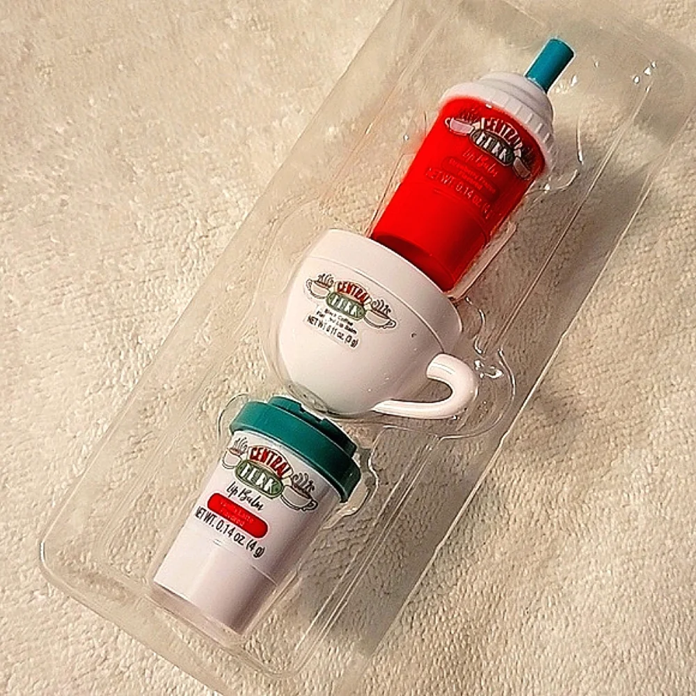 NEW Friends Central Perk 3-Pack Flavored Lip Balm Set